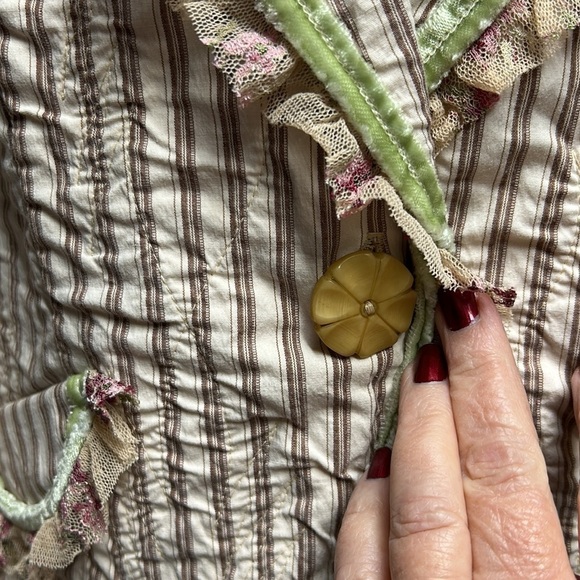 jacket/maxi skirt vintage Victorian boho NWT quilted jacket Loveshack fancy XS - Picture 8 of 17